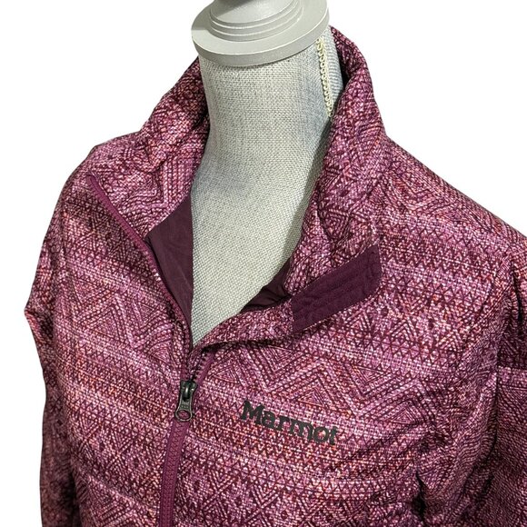 Marmot Peak Jacket - Size Small - Magenta Puffer w/Zip Pockets - Picture 1 of 12